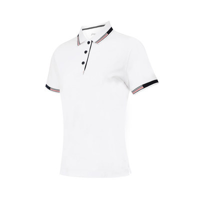 Lining/李宁正品夏款女子运动纯色排汗翻领POLO衫半袖T恤APLS144