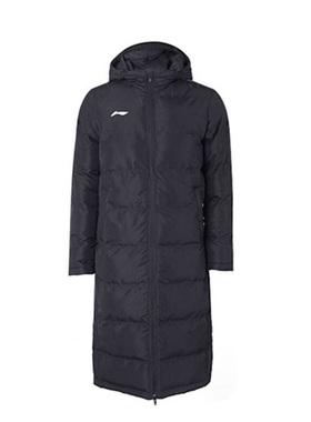 Lining/李宁正品2023年冬季男子运动休闲保暖长款连帽棉服AFMT025