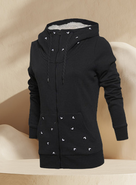 Lining/李宁正品女子新款运动休闲舒适开衫连帽卫衣外套AWDL358