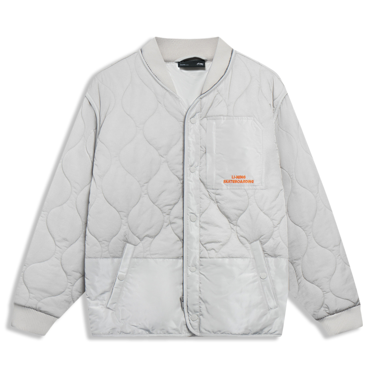 Lining/李宁正品春季男子滑板运动休闲宽松保暖短棉服外套AJMT029