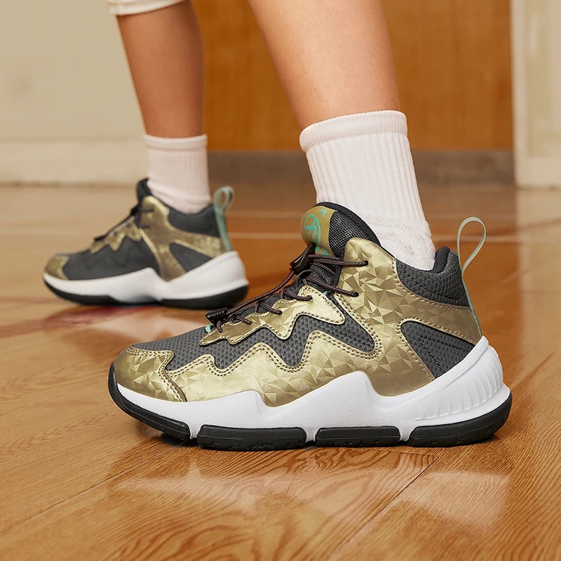 Lining/李宁正品秋季新款男大童运动时尚缓震回弹篮球鞋YKBS088