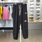 AKLU203 李宁正品 反伍篮球系列男子简约印花宽松透气运动束脚裤