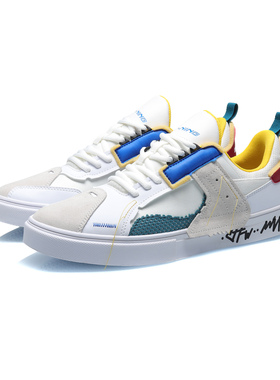 李宁正品CF休闲板鞋男子秋季新款构序经典百搭低帮运动鞋AGCQ309