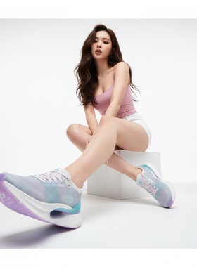 李宁正品绝影2 ESSENTIAL女子䨻丝回弹厚底防滑跑步鞋ARRU004-11