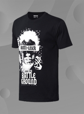 李宁T恤男夏季男子篮球短袖文化衫吸湿纯棉透气运动服AHSN049