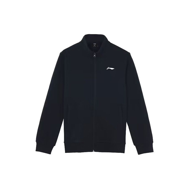 Lining/李宁正品2023新款男子运动休闲针织舒适立领外套AWDT643