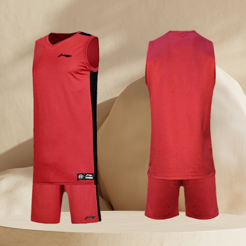 LINING/李宁正品篮球比赛服套装帅气透气光板定制篮球服AATN061