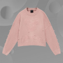 正品 AMBR022 李宁X联名系列女子运动休闲甜美圆领毛衣线衫