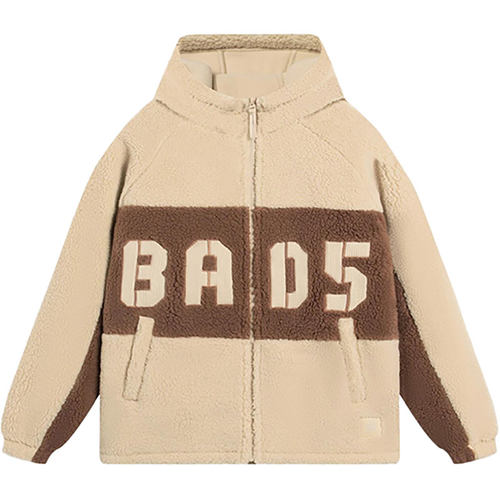 李宁正品新款男子BADFIVE运动休闲时尚连帽保暖羊羔绒外套AFDSA69