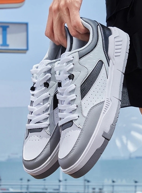 正品李宁男鞋22夏季 气垫缓震跑步鞋运动舒适 休闲板鞋 AGCS031-3