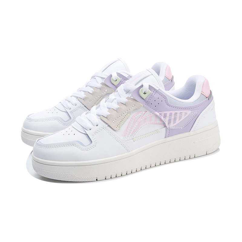 Lining/李宁正品天迹女子潮流复古百搭低帮经典休闲运动鞋AGCP362