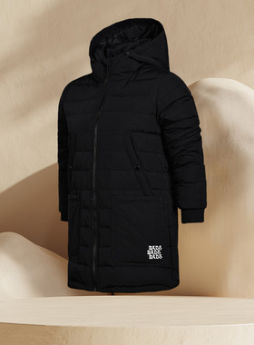 李宁中长款羽绒服女冬新品休闲连帽外套防风运动服AYMM066