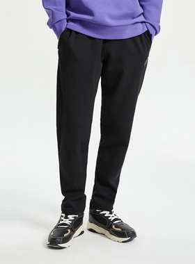 李宁正品卫裤男士韦德裤子新款蓝色男装平口针织运动长裤AKLR045