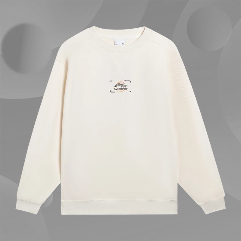 Lining/李宁正品运动潮流系列男子休闲宽松圆领套头卫衣AWDT063