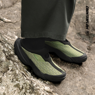 李宁正品 SLIPPER男女同款 回弹户外穆勒休闲鞋 AGLU177 CF溯行山