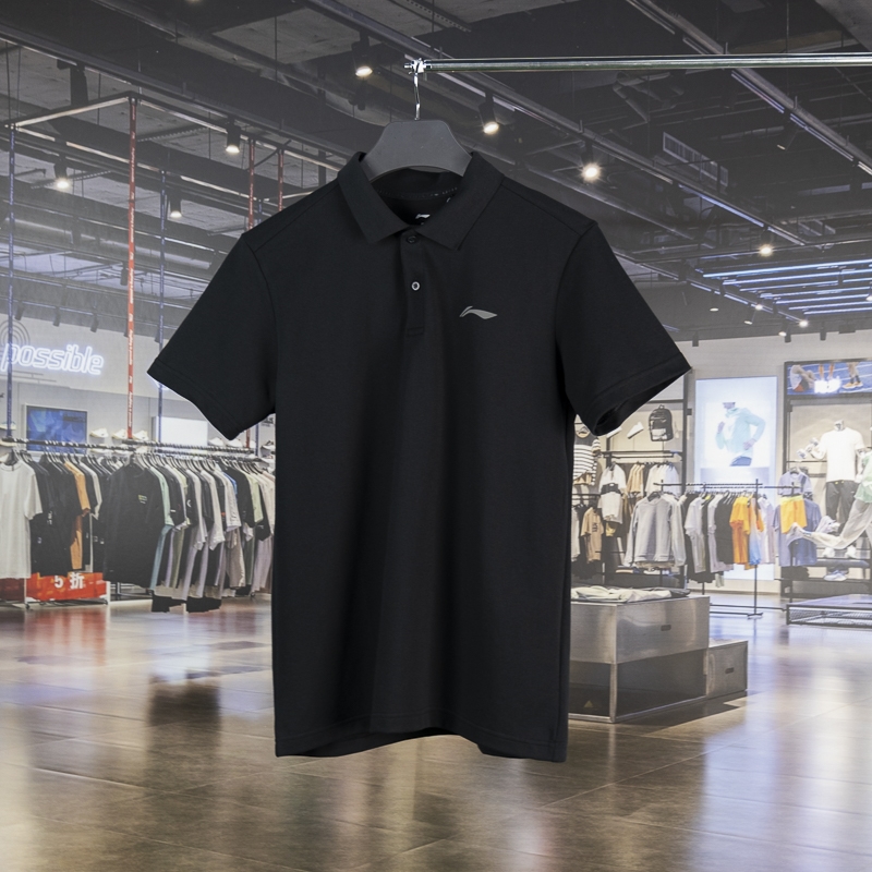 李宁正品男子短袖POLO衫