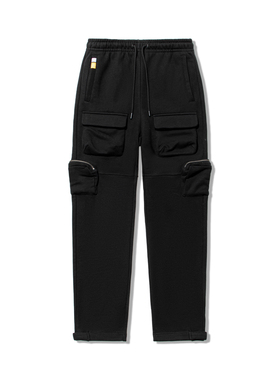 Lining/李宁正品2023冬季新款男子时尚简约运动直筒卫裤AKLTC63