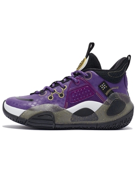 李宁正品韦德全城9减震回弹篮球鞋大童 视野蓝色YKBR076