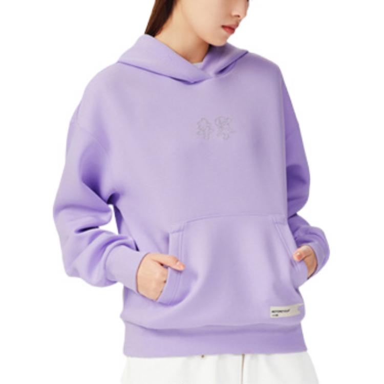 李宁正品新款女子运动休闲时尚潮流百搭连帽套头衫卫衣AWDS046