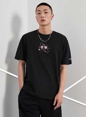 Lining/李宁正品新款运动时尚系列男子圆领短袖T恤AHST735
