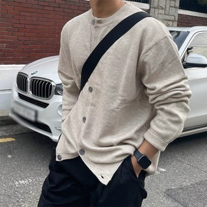 秋季薄款扣子小开衫针织衫外套圆领打底衫W8699-特P48元，男装T恤，星座1212