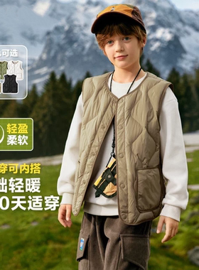 儿童羽绒背心学生内搭校服神器