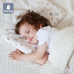littletiny宝宝枕婴儿可水洗透气枕头四季幼儿园午睡枕儿童硅胶枕