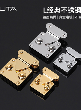 无它 不锈钢箱包杜勒斯锁扣 diy手工皮具箱包五金包锁 镜面精抛