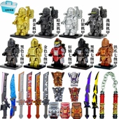 益智拼装 男生玩具和平精英地铁逃生积木七级套轩辕黑鹰装 备人仔