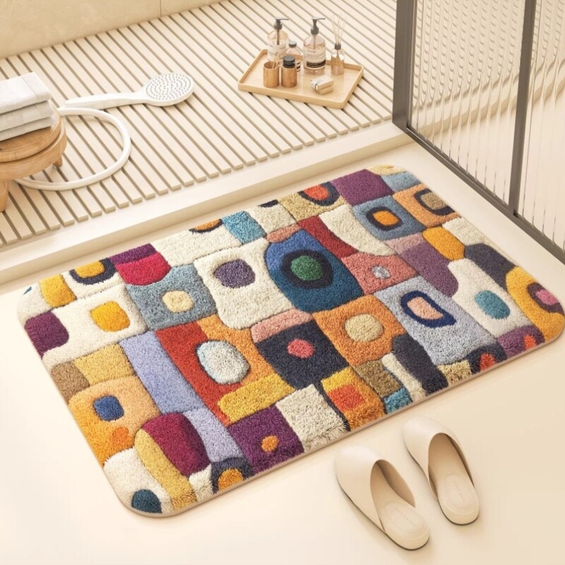 2026新款卫生间浴室地垫厕所门口吸水脚垫进门防滑防摔地毯家用