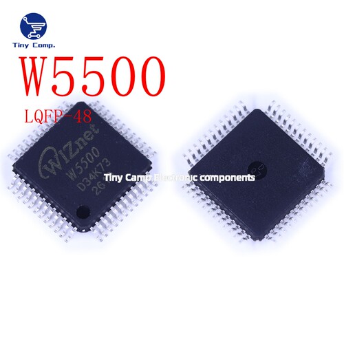 正品W5500 LQFP-48内置MAC+PHY全硬件TCP/IP嵌入式以太网控制器IC