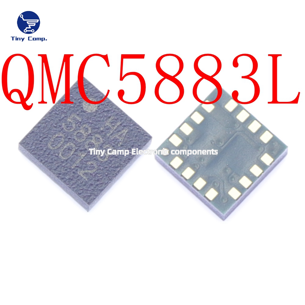 现货直拍 QMC5883p 代替HMC5883三轴地磁磁性传感器芯片LGA16直拍