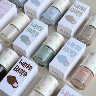 水性可撕拉Lellmoll艻茉12free指甲油免烤无味孕妇可用 H60