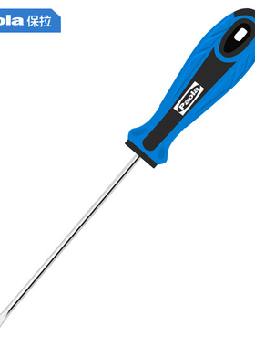 保拉优质铬钒钢强磁性一字螺丝刀3*100mm双色橡塑柄螺丝批1502