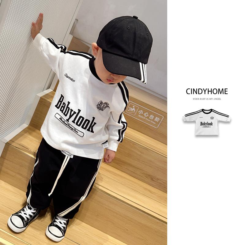 2025新款长袖春秋款儿童韩版百搭T恤上衣