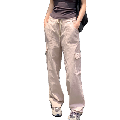 长裤高腰显瘦休闲裤粉色工装女