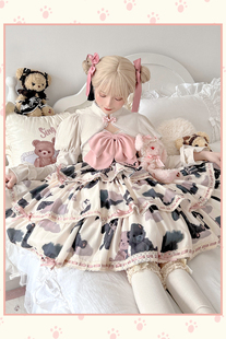 波比熊现货 jsk三段式连衣裙洛丽塔包子猪Lolitabox 新款正版