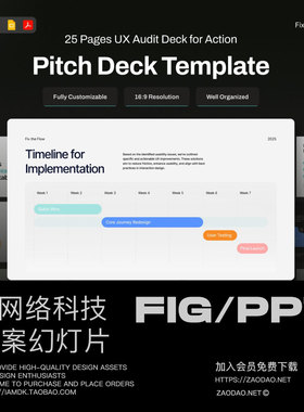 25页IT网络科技UX设计师项目提案幻灯片设计PPT/Figma模板素材