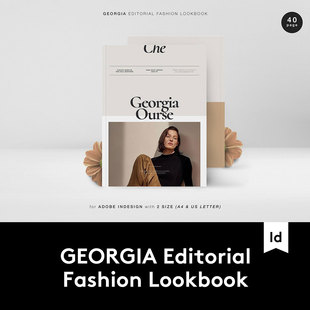 GEORGIA 潮流女性服装 作品集画册设计模板 I2020060201 Lookbook