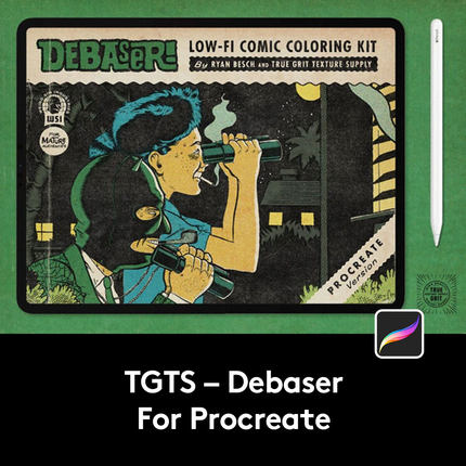 复古老式印刷漫画iPad Procreate半调纹理着色工具包 B2021011001