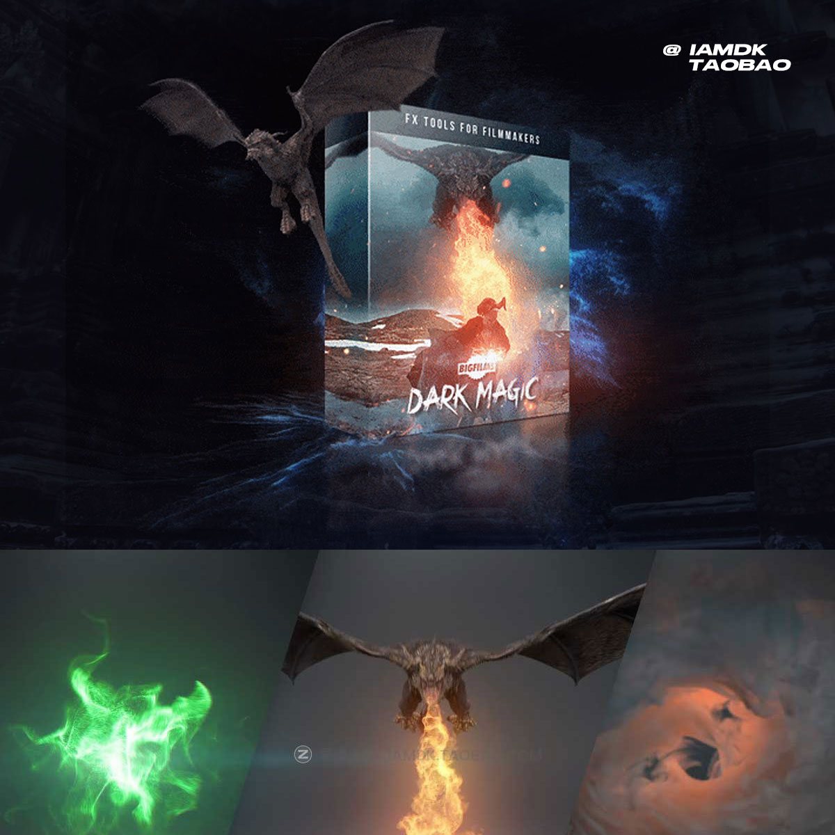 227组魔法能量冲击波闪电龙焰传送门特效合成透明背景4K视频素材