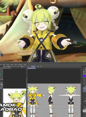 Maya Blender SP虚拟人物VTuber建模贴图绑定动画教程 中英文字幕