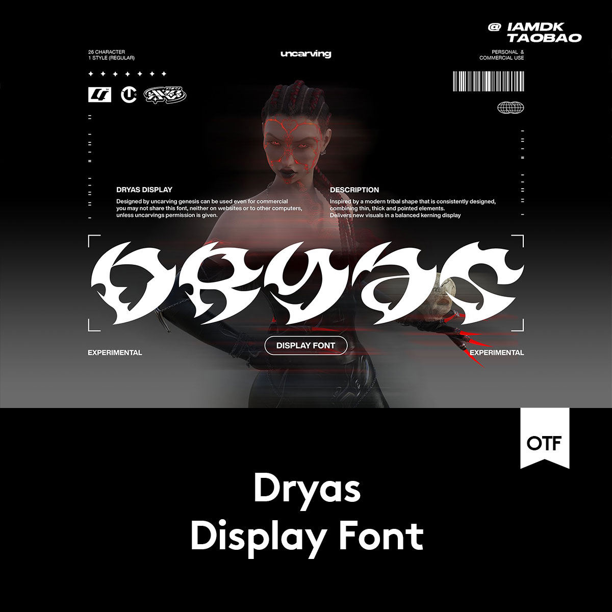 未来机能赛博朋克嘻哈艺术逆反差酸性电音嘻哈小众PSAI英文字体包