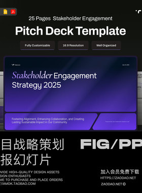 25页公司项目战略策划提案年度简报报表幻灯片设计ppt/figma模板