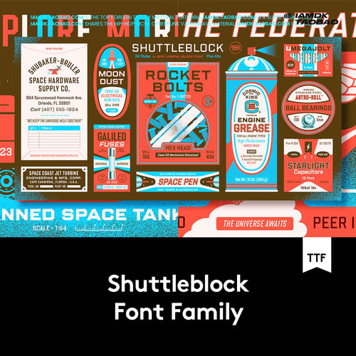 24款未来复古未来科幻科技太空斜角工业几何风PSAI英文字体安装包