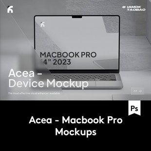 现代工业风网站web Pro笔记本电脑贴图PSD样机 ui界面设计MacBook