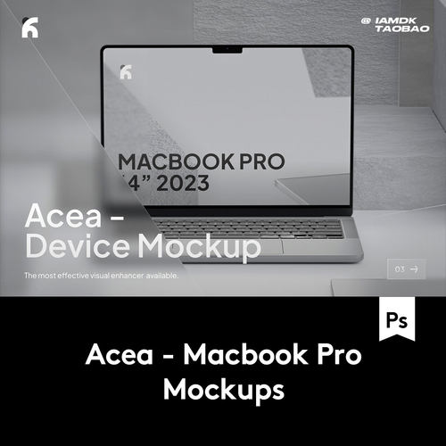 现代工业风网站web ui界面设计MacBook Pro笔记本电脑贴图PSD样机