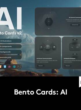 AI智能家居APP应用网页便当小卡片UI界面设计Figma模板+React源码