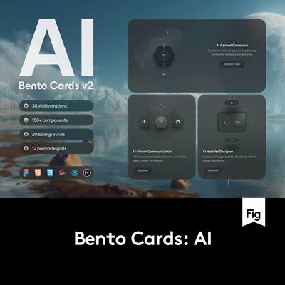 AI智能家居APP应用网页便当小卡片UI界面设计Figma模板+React源码