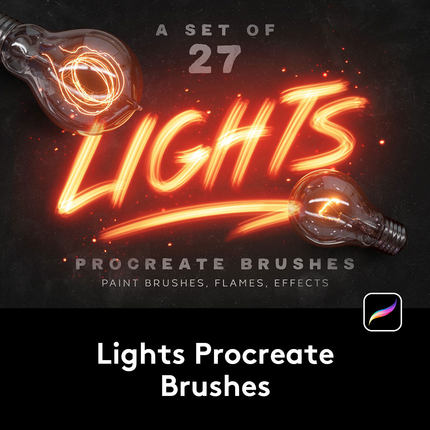 27种数字光绘效果Procreate笔刷 B2020032205